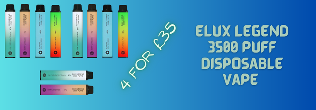 Multibuy Offer: Elux Legend 3500 Puff Disposable Vape 4 for 35 Pounds Only