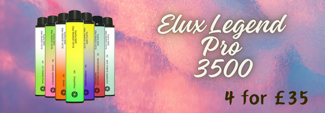 Multibuy Offer: Elux Legend Pro 3500 Disposable Device Offer 4 for 35 Pounds Only