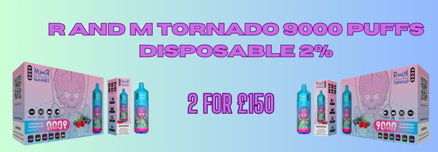 Multi Buy :R and M Tornado 9000 Puffs Disposable 2%