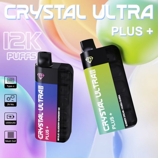 The Crystal Ultra Plus Disposable Vape offer 3 for 25 pound only